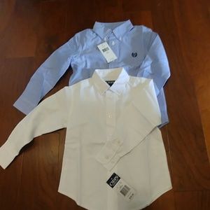 NEW BOYS 4T Button Down Dress Shirt Bundle